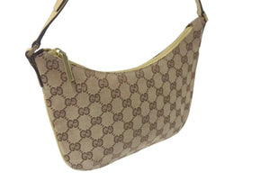 GUCCI グッチ ワンショルダーバッグ ハンドバッグ 32160 2684 GGキャンバス レザー ベージュ ゴールド金具 美品 中古 4b000153