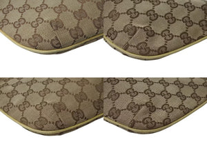 GUCCI グッチ ワンショルダーバッグ ハンドバッグ 32160 2684 GGキャンバス レザー ベージュ ゴールド金具 美品 中古 4b000153