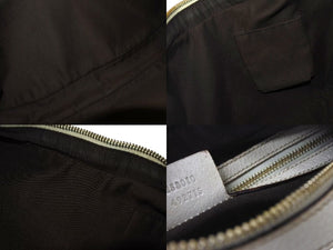 GUCCI グッチ ワンショルダーバッグ GGキャンバス レザー 153010 492715 ベージュ ホワイト ゴールド金具 美品 中古 4b000154