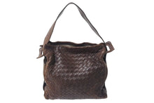 Load image into Gallery viewer, BOTTEGAVENETA ボッテガヴェネタ イントレチャート ナッパ ハンドバッグ ブラウン レザー 良品 中古 4b000155