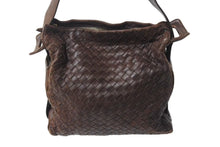 Load image into Gallery viewer, BOTTEGAVENETA ボッテガヴェネタ イントレチャート ナッパ ハンドバッグ ブラウン レザー 良品 中古 4b000155