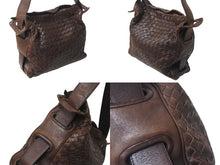 Load image into Gallery viewer, BOTTEGAVENETA ボッテガヴェネタ イントレチャート ナッパ ハンドバッグ ブラウン レザー 良品 中古 4b000155