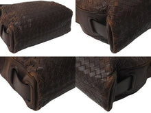 Load image into Gallery viewer, BOTTEGAVENETA ボッテガヴェネタ イントレチャート ナッパ ハンドバッグ ブラウン レザー 良品 中古 4b000155