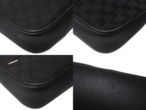 GUCCI グッチ バンブー ワンショルダーバッグ ハンドバッグ 001 3865 001553 GGキャンバス ブラック シルバー金具 美品 中古 4b000159