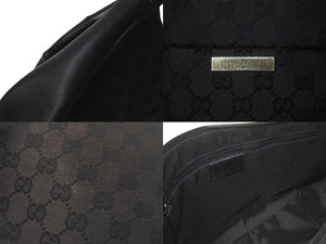 GUCCI グッチ バンブー ワンショルダーバッグ ハンドバッグ 001 3865 001553 GGキャンバス ブラック シルバー金具 美品 中古 4b000159