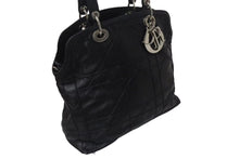 Load image into Gallery viewer, Christian Dior クリスチャンディオール グランヴィル ハンドバッグ 08-MA-0142 カナージュ ラムスキン ブラック 美品 中古 4b000163