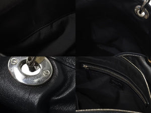 Christian Dior クリスチャンディオール グランヴィル ハンドバッグ 08-MA-0142 カナージュ ラムスキン ブラック 美品 中古 4b000163