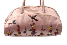 Load image into Gallery viewer, PRADA プラダ ハンドバッグ 刺繍 ミニハンドバッグ B11063 ピンク系 サテン シルバー金具 美品 中古 4b000165