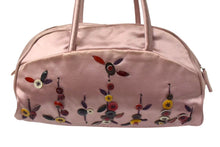Load image into Gallery viewer, PRADA プラダ ハンドバッグ 刺繍 ミニハンドバッグ B11063 ピンク系 サテン シルバー金具 美品 中古 4b000165