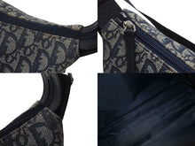 Load image into Gallery viewer, Christian Dior クリスチャンディオール トロッター柄 ショルダーバッグ ネイビー キャンバス 美品 中古 4b000167