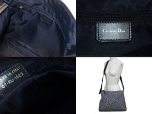 Load image into Gallery viewer, Christian Dior クリスチャンディオール トロッター柄 ショルダーバッグ ネイビー キャンバス 美品 中古 4b000167
