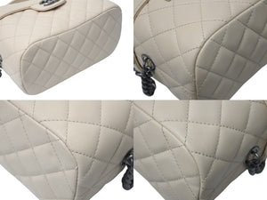 極美品 CHANEL シャネル SAC RABAT サック ラバト チェーンショルダーバニティバッグ A68598 18番台 ココマーク ベージュ 中古 4b000172