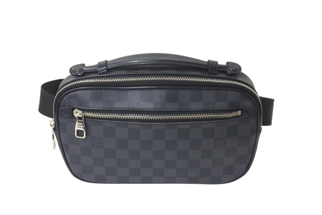 LOUIS VUITTON ルイヴィトン ダミエ・グラフィット Ambler アンブレール ボディバッグ N41289 CA1185 ブラック 美品 中古 4b000177