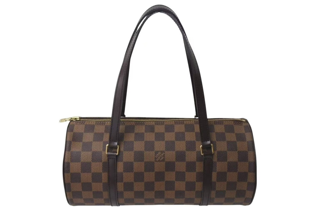 極美品 LOUIS VUITTON ルイヴィトン ハンドバッグ パピヨン30 ダミエキャンバス N51303 ブラウン ゴールド金具 中古 4b000189