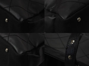 新品同様 CHANEL シャネル パリビアリッツ トートバッグMM ココマーク A34209 コーティングキャンバス レザー シルバー金具 中古 4b000192