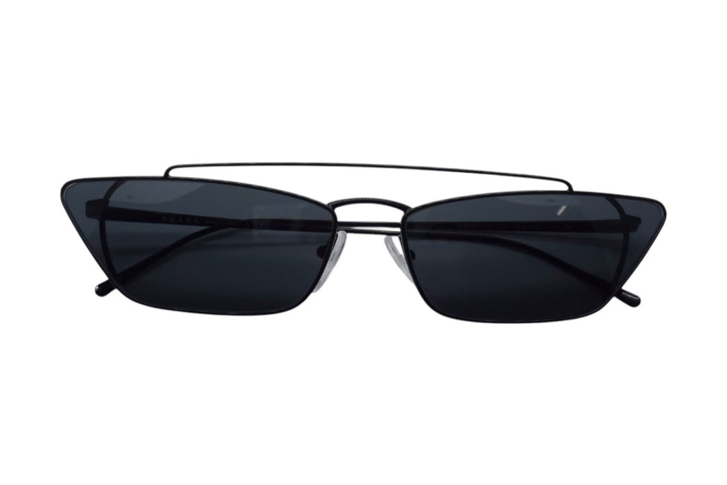 極美品 PRADA プラダ Ultravox ウルトラヴォックス サングラス SPR64U イタリア製 メタル ブラック サイズ67☐16 中古 4b000193