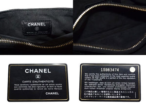 極美品 CHANEL シャネル ポーチ コインケース A48227 キルティング ココマーク ブラック シルバー金具 中古 4b000194