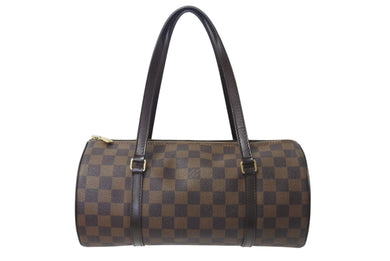 LOUIS VUITTON ルイヴィトン ハンドバッグ パピヨン30 ダミエキャンバス N51303 ブラウン ゴールド金具 美品 中古 4b000197