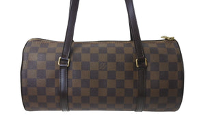 LOUIS VUITTON ルイヴィトン ハンドバッグ パピヨン30 ダミエキャンバス N51303 ブラウン ゴールド金具 美品 中古 4b000197