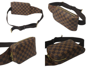 LOUIS VUITTON ルイヴィトン ショルダーバッグ ジェロニモス ダミエキャンバス ブラウン N51994 美品 中古 4b000198 正規品