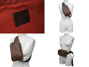 LOUIS VUITTON ルイヴィトン ショルダーバッグ ジェロニモス ダミエキャンバス ブラウン N51994 美品 中古 4b000198 正規品
