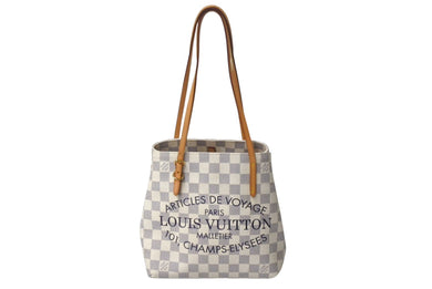 LOUIS VUITTON ルイヴィトン ダミエアズールキャンバス カバPM トートバッグ N41376 DU1114 ホワイト 美品 中古 4b000199