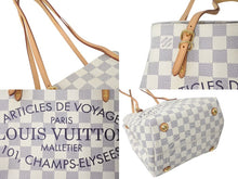Load image into Gallery viewer, LOUIS VUITTON ルイヴィトン ダミエアズールキャンバス カバPM トートバッグ N41376 DU1114 ホワイト 美品 中古 4b000199