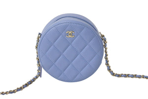 CHANEL シャネル ショルダーバッグ マトラッセ チェーンショルダーバッグ 30番台 ブルー ラムスキン シルバー金具 美品 中古 4b000203
