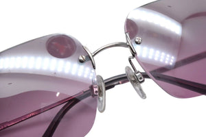 極美品 CHANEL シャネル リムレス サングラス 4017 c.124/7E サイズ62□17 120 ココマーク ピンク グラデーション 中古 4b000205