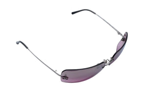 極美品 CHANEL シャネル リムレス サングラス 4017 c.124/7E サイズ62□17 120 ココマーク ピンク グラデーション 中古 4b000205