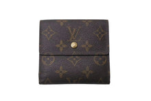 画像をギャラリービューアに読み込む, LOUIS VUITTON ルイヴィトン モノグラム ポルトフォイユエリーズ Wホック 二つ折り財布 M61654 ブラウン 美品 中古 4b000206