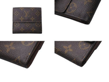画像をギャラリービューアに読み込む, LOUIS VUITTON ルイヴィトン モノグラム ポルトフォイユエリーズ Wホック 二つ折り財布 M61654 ブラウン 美品 中古 4b000206