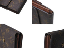 画像をギャラリービューアに読み込む, LOUIS VUITTON ルイヴィトン モノグラム ポルトフォイユエリーズ Wホック 二つ折り財布 M61654 ブラウン 美品 中古 4b000206