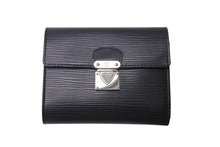 画像をギャラリービューアに読み込む, LOUIS VUITTON ルイヴィトン エピ ポルトフォイユコアラ ノワール M58012 三つ折り財布 ブラック SR0095 美品 中古 4b000208
