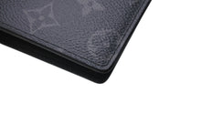 画像をギャラリービューアに読み込む, 新品未使用 LOUIS VUITTON ルイヴィトン ポルトフォイユ ブラザ 長財布 モノグラム エクリプス M61697 ブラック シルバー金具 中古 4b000209