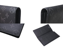 画像をギャラリービューアに読み込む, 新品未使用 LOUIS VUITTON ルイヴィトン ポルトフォイユ ブラザ 長財布 モノグラム エクリプス M61697 ブラック シルバー金具 中古 4b000209