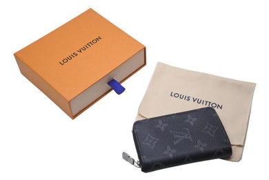 極美品 LOUIS VUITTON ルイヴィトン モノグラムエクリプス ジッピー コインパース ヴェルティカル M81662 コインケース カードケース ブラック 中古 4b000211