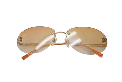 CHANEL シャネル リムレス サングラス 4013 c.125/56 サイズ 59◻︎16 130 ゴールド オレンジ グラデーション 美品 中古 4b000215