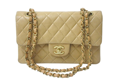 CHANEL シャネル マトラッセ23 ショルダーバッグ 6番台 Wフラップ ベージュ ラムスキン ゴールド金具 美品 中古 4b000217