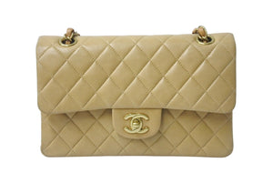 CHANEL シャネル マトラッセ23 ショルダーバッグ 6番台 Wフラップ ベージュ ラムスキン ゴールド金具 美品 中古 4b000217