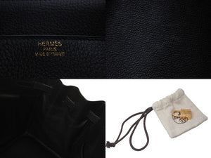 極美品 HERMES エルメス BIRKIN バーキン35 ブラック シルバー金具 トリヨンクレマンス ハンドバッグ □L刻印 中古 4b000219