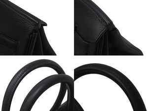 極美品 HERMES エルメス BIRKIN バーキン35 ブラック シルバー金具 トリヨンクレマンス ハンドバッグ □L刻印 中古 4b000219