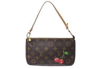 極美品 LOUIS VUITTON ルイヴィトン モノグラム チェリー ポシェットアクセソワール アクセサリーポーチ 村上隆 M95008 中古 4b000232