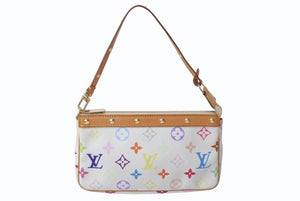 極美品 LOUIS VUITTON ルイヴィトン ポシェット アクセソワール アクセサリーポーチ M92649 モノグラム マルチカラー 村上隆 中古 4b000233
