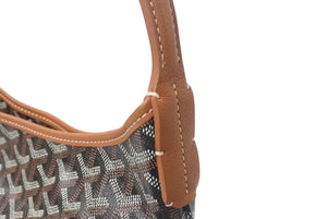 新品未使用 GOYARD ゴヤール ボエム ホーボー バッグ トートバッグ ブラウン PVC レザー BOHEMEPMLTY01CL01P シルバー金具 中古 4c075568