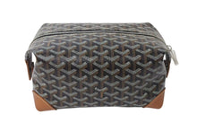 Load image into Gallery viewer, 新品未使用 GOYARD ゴヤール ボウリング25 トイレタリーバッグ クラッチバッグ BOWLIN025TY01CL01P ブラック PVC レザー 中古 4c075956