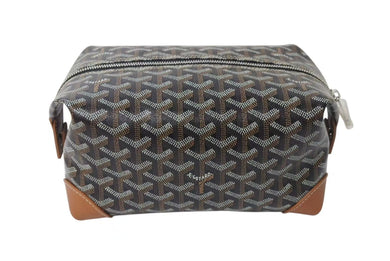 新品未使用 GOYARD ゴヤール ボウリング25 トイレタリーバッグ クラッチバッグ BOWLIN025TY01CL01P ブラック PVC レザー 中古 4c075956