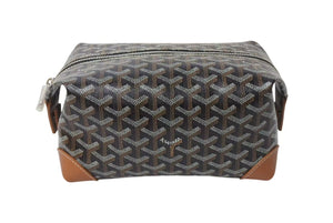 新品未使用 GOYARD ゴヤール ボウリング25 トイレタリーバッグ クラッチバッグ BOWLIN025TY01CL01P ブラック PVC レザー 中古 4c075956