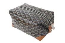 Load image into Gallery viewer, 新品未使用 GOYARD ゴヤール ボウリング25 トイレタリーバッグ クラッチバッグ BOWLIN025TY01CL01P ブラック PVC レザー 中古 4c075956