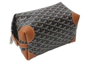 新品未使用 GOYARD ゴヤール ボウリング25 トイレタリーバッグ クラッチバッグ BOWLIN025TY01CL01P ブラック PVC レザー 中古 4c075956